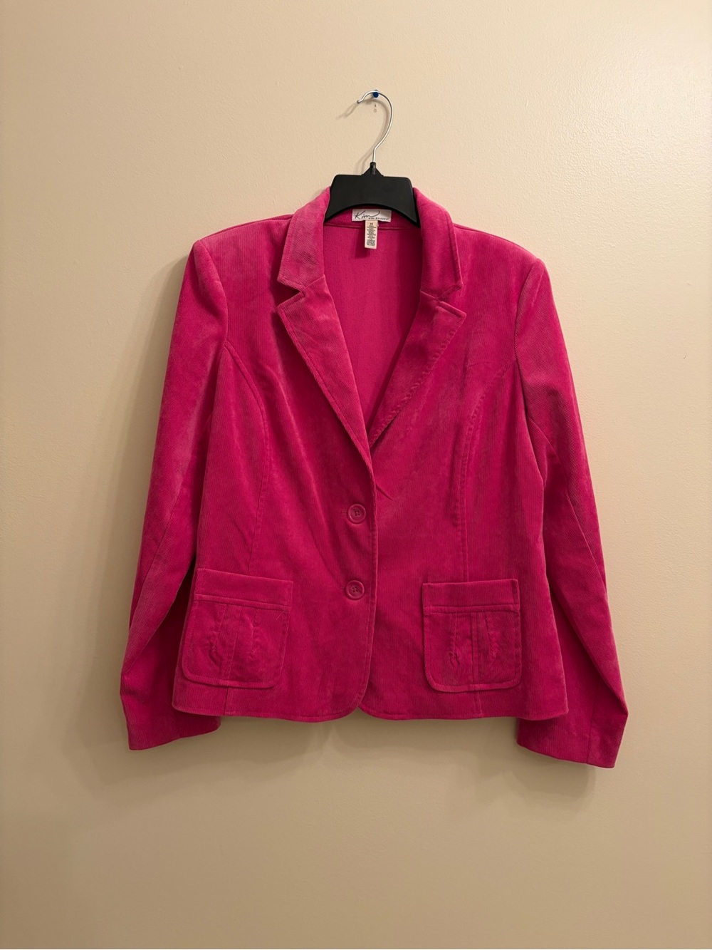 Kim Rogers | Hot Pink Velvet Blazer Jacket